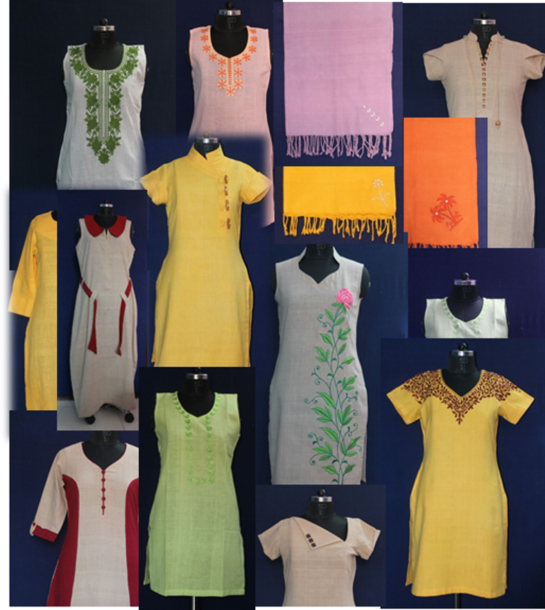 Different designs of Ladies Kurties & Stalls