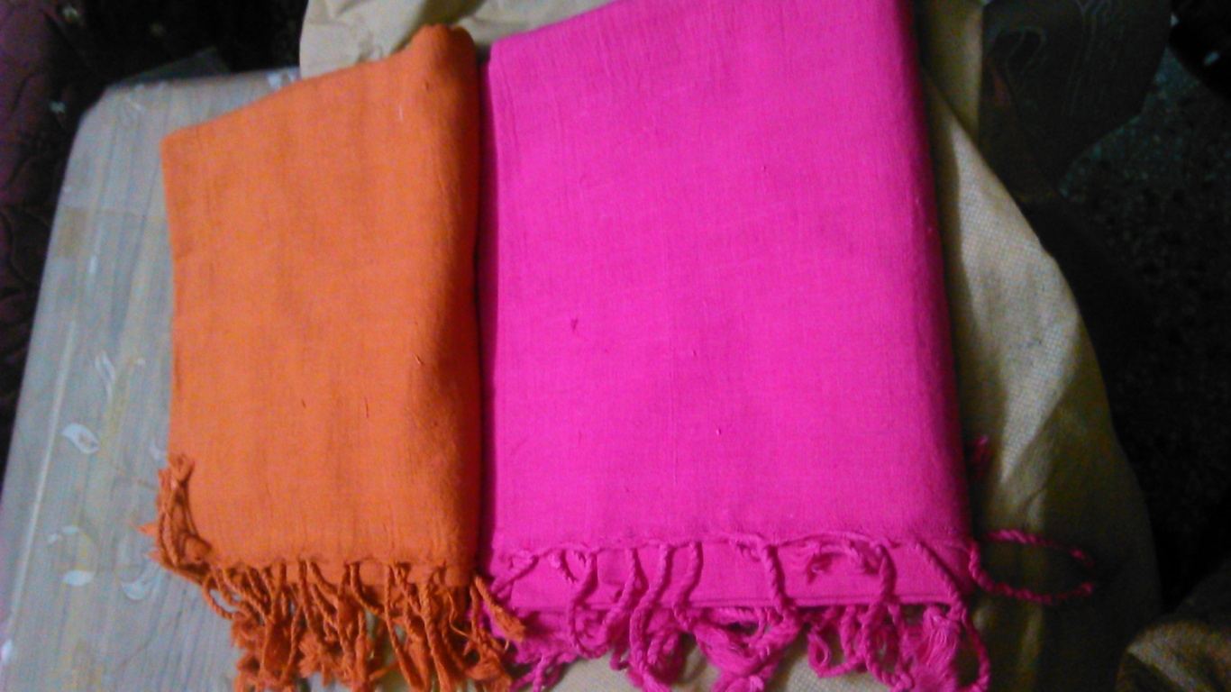 Ladies Stall in Dark Peach and Magenda colour